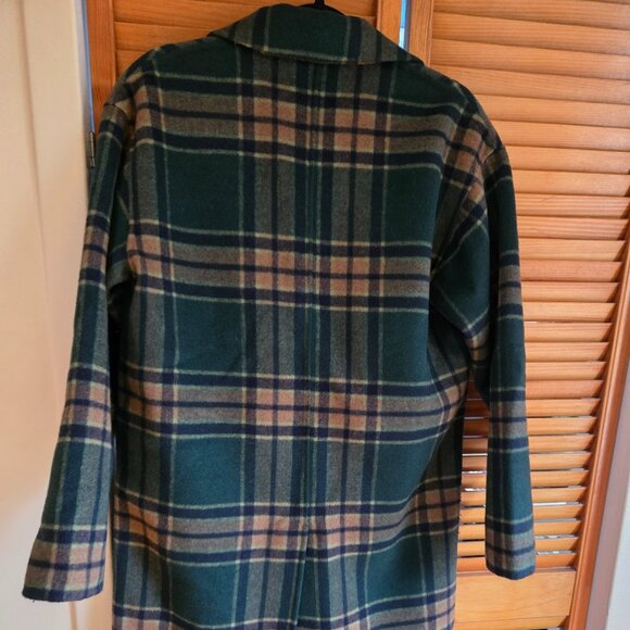 Oak & Fort  Plaid  Light Wool Fall/Winter Coat - Picture 2 of 3